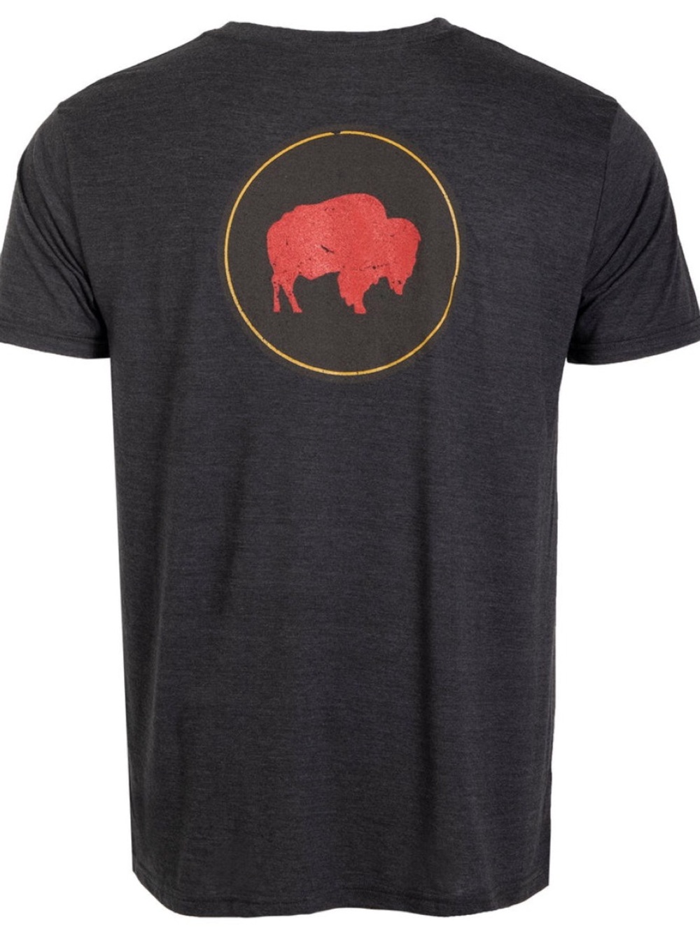 Recover Brand gray Men's Bison Patch Logo Short Sleeve T-Shirt, size Large